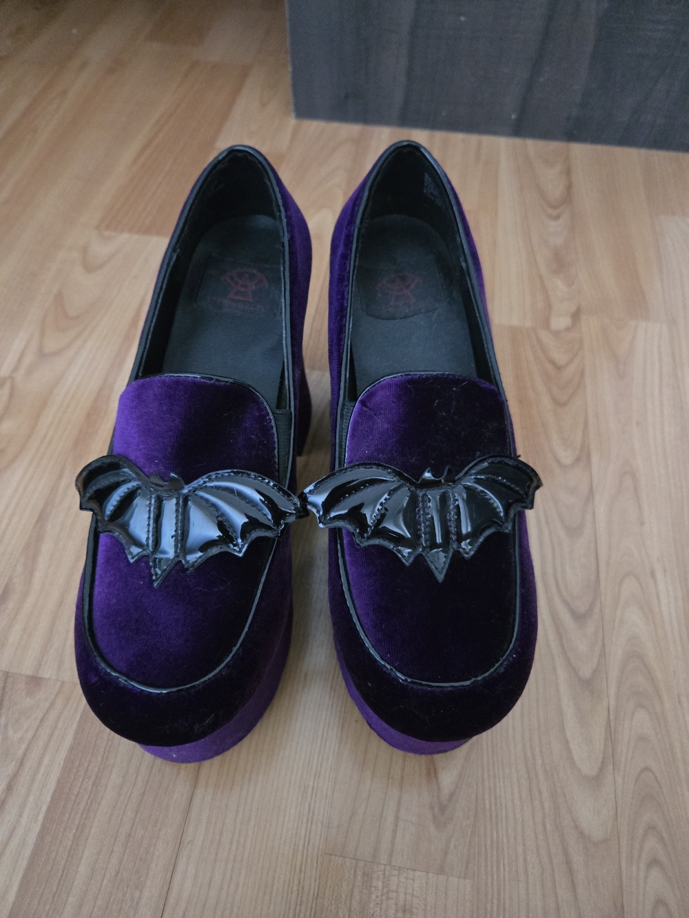 Strange Cvlt - Purple Velvet Platform with bat